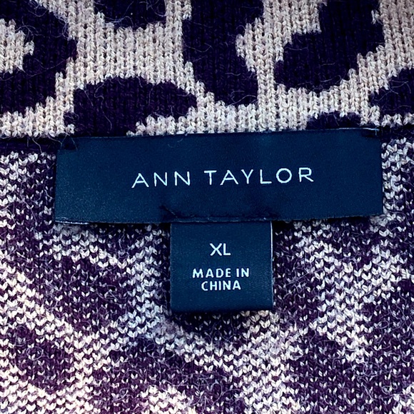 Ann Taylor Leopard Print Sweater Blazer. Woman’s Size XL - Picture 6 of 11